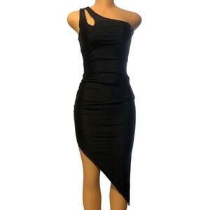 [NEW] Jump‎ Black one shoulder midi dress #midi #one shoulder